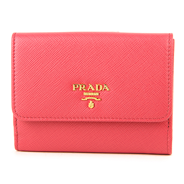 プラダ2つ折り財布（ピンク）