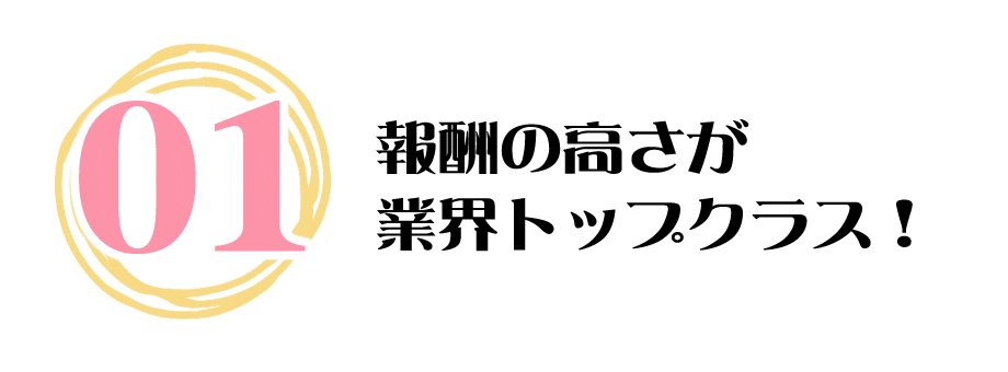 報酬の高さが業界トップクラス！